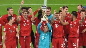 Bayern Munich beat Borussia Dortmund to win Super Cup and fifth title of year
