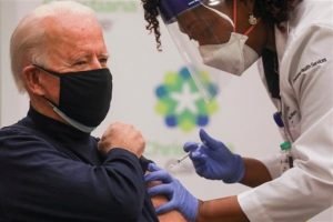 US president-elect Joe Biden receives Pfizer’s Covid-19 vaccine shot on live television