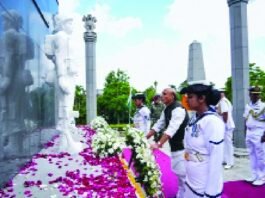 Rajnath visits IPKF memorial in Colombo